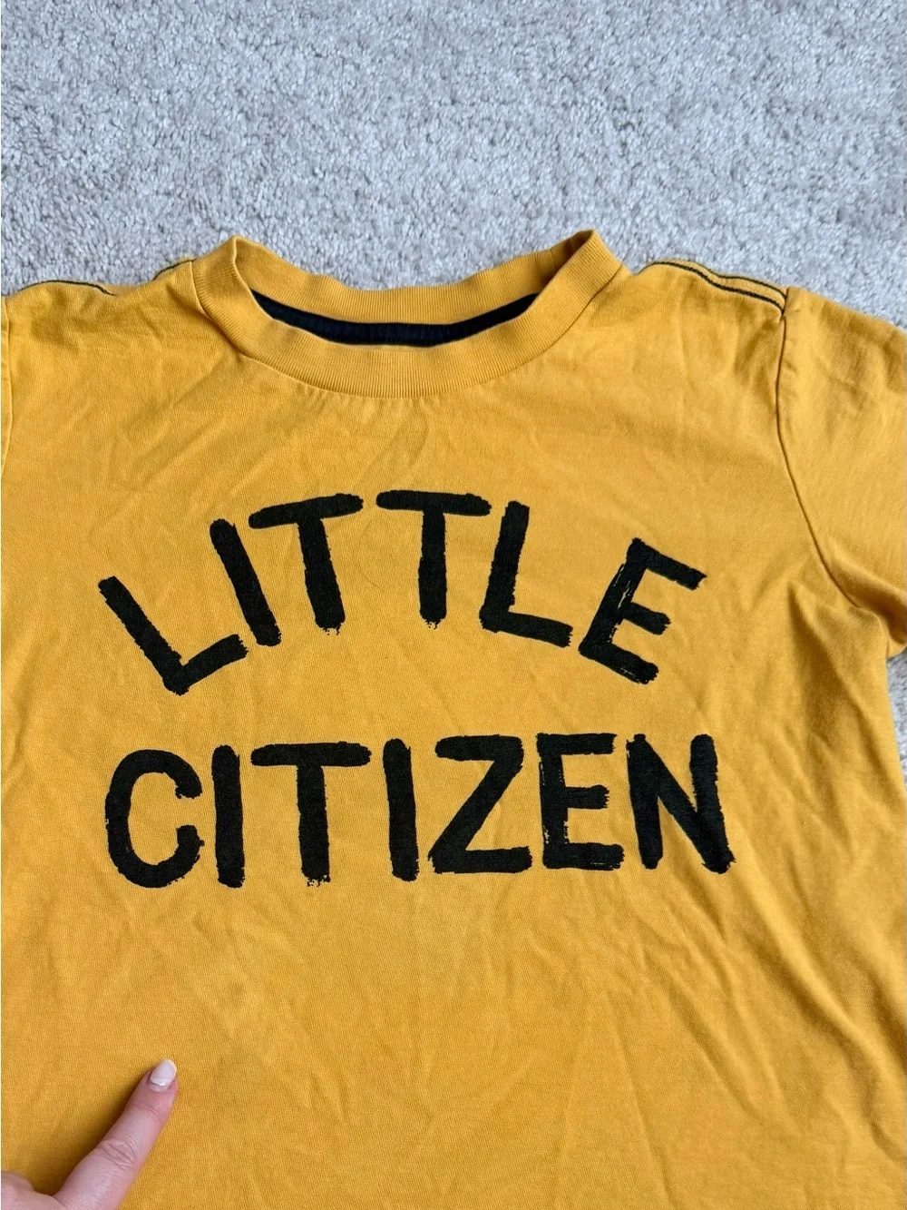 Tea Collection Little Citizen Tshirt Mustard Color, Cotton - Youth Size L